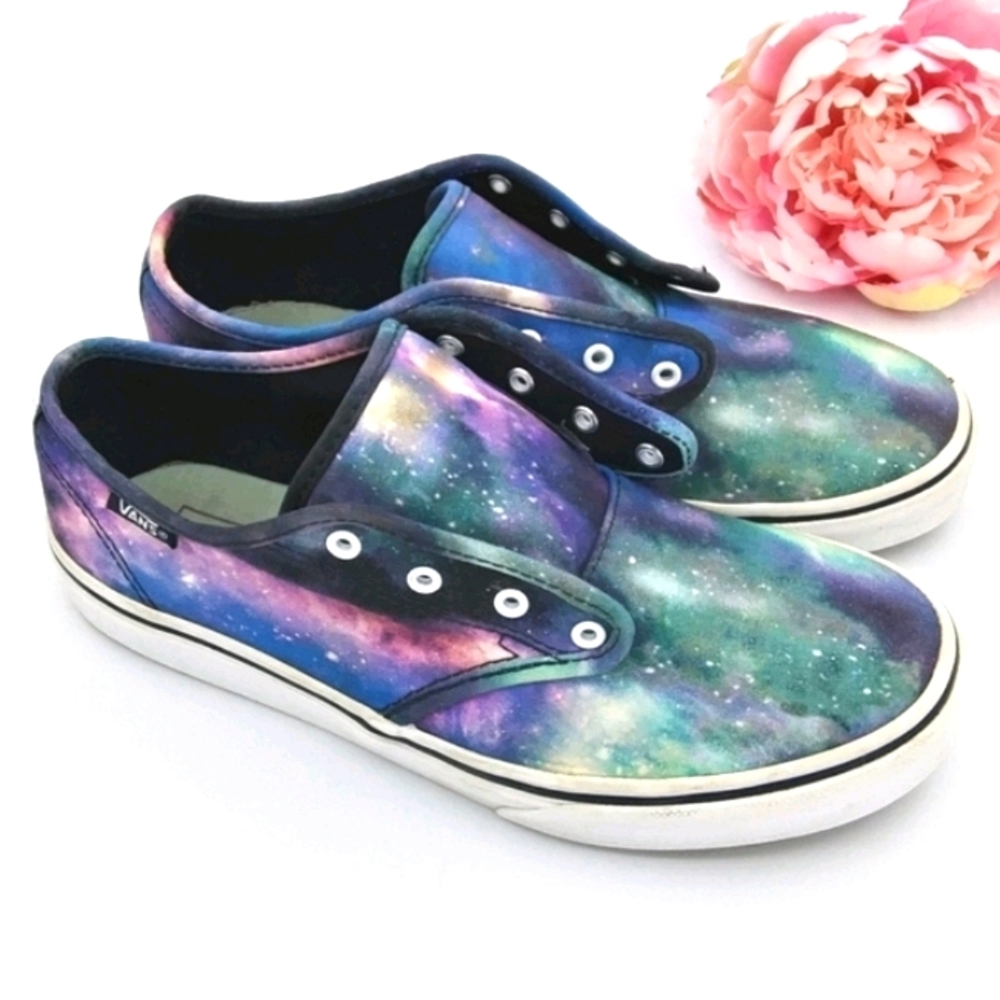 VANS Cosmic Galaxy Canvas Sneakers Missy Women's 5 Multicolor Low Pro